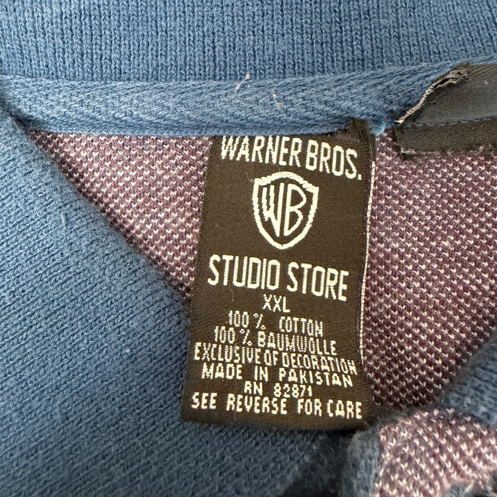 Vintage 1997 Warner Bros Studio Store Wally Gator Polo Shirt Mens XXL Burgundy - Picture 6 of 11